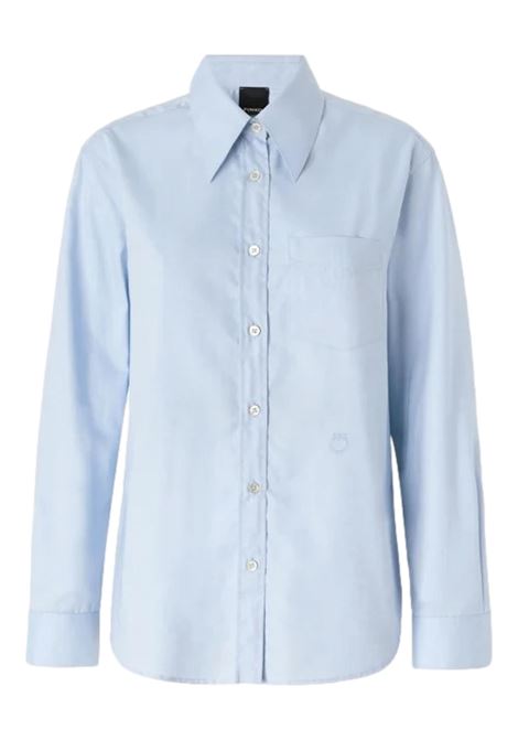 Camicia in Oxford di cotone azzurra PINKO | Camicie | 103708 A1Y0G52